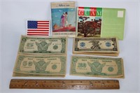 Vintage Post Cards and Play Money