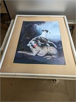 Large-Whippet Painting by Bernard De Claviere 1981