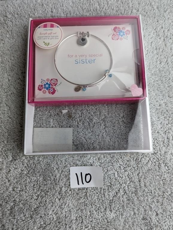 SISTER- Bangle Bracelet- New in Box