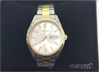 Mens Seiko Two Toned Watch * Lightly Scratched