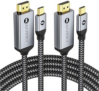 NEW $33 2PK 6FT USB C To HDMI Cables, 4K