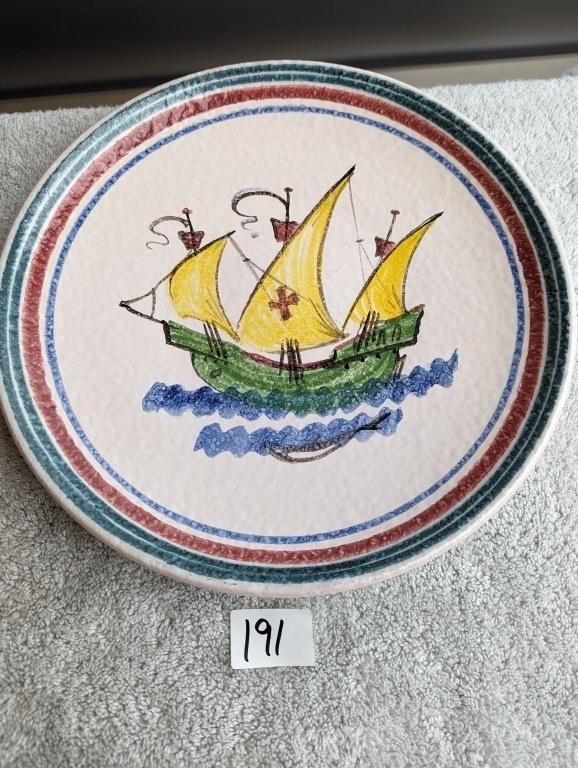 Norway, Ship Pottery Plate