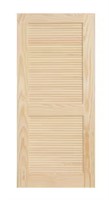 30 in. x 80 in. Pine Unfinished Full Louver Door