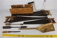 Lot of Antique Tools-Saws Soder Irons Etc