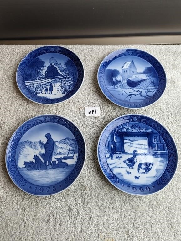 Royal Copenhagen Plates- 4 Peices- Various Dates