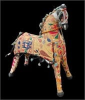 Patchwork Horse w/ Indian Fabric.