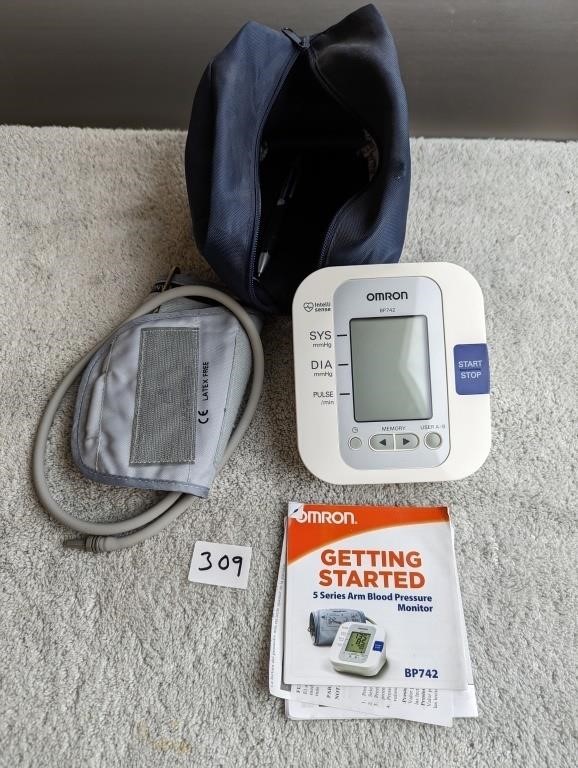 Omron Blood Pressure Monitor with Instruction Book