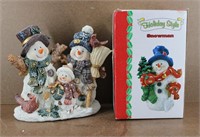 Vtg Dolgen Corp. Holiday Style Snowmen Figures