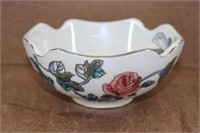 Vintage Chinese Toya Hand Painted Rose Bowl