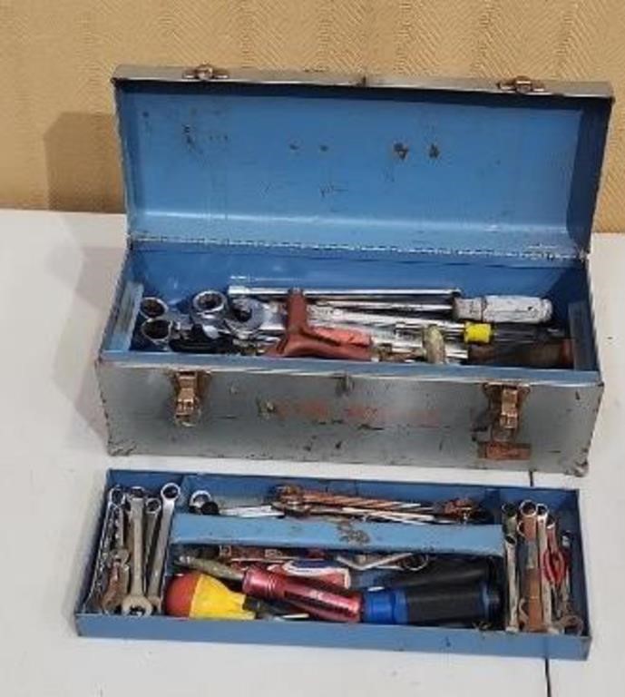 Vintage Union Tool Box Full of Tools