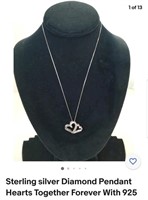 Sterling Silver Diamond Heart necklace