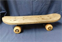 Jar of marbles - Wooden skateboard, 17" long -