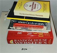 Lot of books Websters dictictionary