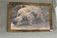 Canvas Painting of a Bear