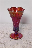 Fenton Pink Carnival Glass Vase