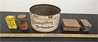 Vintage Advertising Tins- Including Campfire