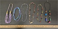 (6) Women's Beaded Necklaces