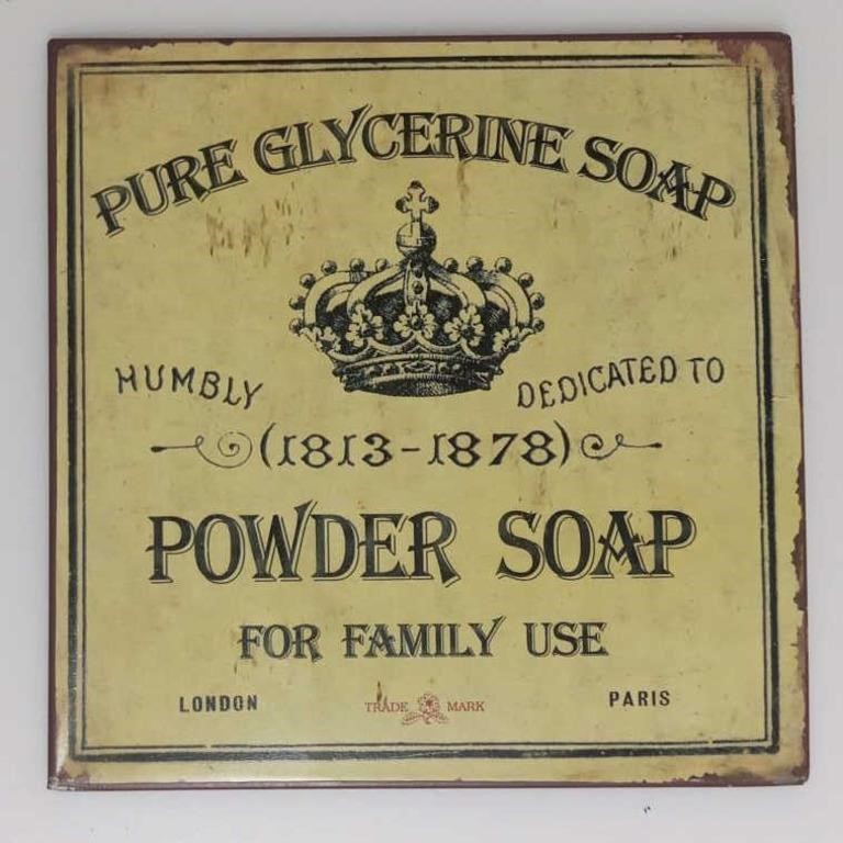 Abbott Soap Advertising Decor Tin Sign