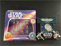 Mixed Star Wars miniatures: pushpins, and refridge