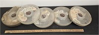 Large Quantity Clipped Stamps in Plastic Wheels-