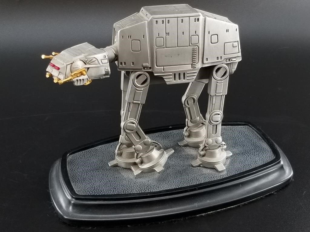 Fabulous pewter AT-AT on  a nice base 5 3/4"
