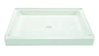 48 x 32 Alcove Shower Pan Base with Center Drain