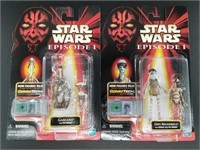 Lot of 2 Star Wars figurines with CommTech chips,