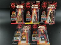 Lot of 5 Star Wars figurines with CommTech chips,