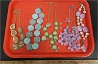 (5) Chunky Women's Necklaces