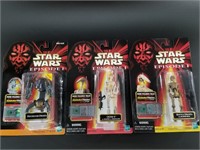 Lot of 3 Star Wars figurines with CommTech chips,
