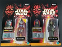 Lot of 2 Star Wars figurines with CommTech chips,