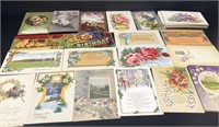 30+ Antique Greeting Postcards