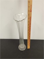 Tall Clear Swung Vase