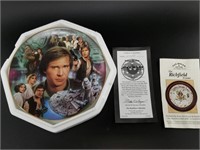1997 Hamilton collection Han Solo collector's plat