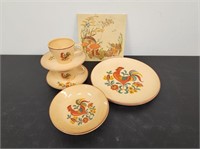 Vintage Rooster Plates & Cups