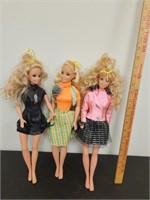 (3) Large Barbie Dolls