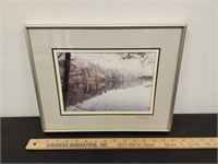 Signed & Framed River Bank Scene