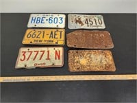 (6) Old License Plates
