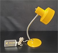 MCM Yellow Metal Gooseneck Desk Lamp