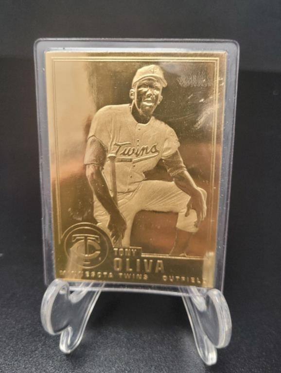 1996 Tony Olivia 22kt gold baseball card