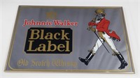 Johnnie Walker Black Label Bar Mirror in Brass