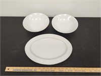 (3) Four Crown China Serving Dishes