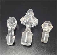 3 Crystal & Glass Bottle Stoppers
