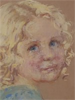 Berthe Des Clayes, Portrait of a Girl, Pastel