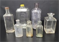7 Antique Bottles: Apothecary & Other