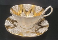 Queen Anne Gold Teacup & Saucer