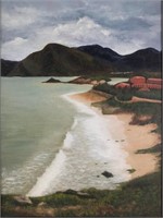 Seaside Landscape, Oil on Canvas
