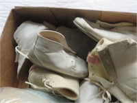 Baby shoes, vintage white shoes