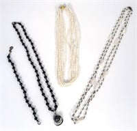 Lot: 4 Pearl Jewelry Pcs. - Tahitian & Freshwater.