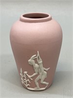 Ecanada Art Pottery Pink Vase Nat Native Indian